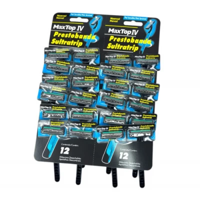 Станки для бритья 3 лезвия из нерж. стали, 24шт на листе, 2291-13