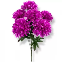 Искусственные цветы букет хризантемы шарообразные Анита, 58см