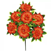 Искусственные цветы букет георгины Семерка, 55см