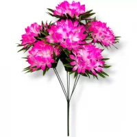 Искусственные цветы букет хризантемы с воротником Софт, 48см