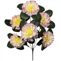 Искусственные цветы букет маргаритки на зеленой подставке, 34см