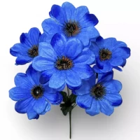 Искусственные цветы букет анемоны двухслойные, 35см