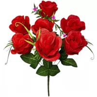 Искусственные цветы букет роза Парижанка 7 голов, 44см