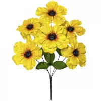 Искусственные цветы букет атласный клематис, 42см