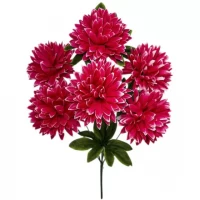 Искусственные цветы букет хризантемы ежики, 50см