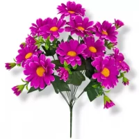 Искусственные цветы букет герберы густые, 47см