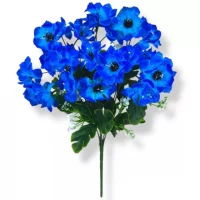 Искусственные цветы букет васильки 24 головы, 46см