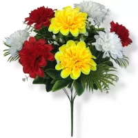 Искусственные цветы букет хризантемы Тринити, 46см