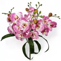 Искусственные цветы букет орхидеи Японские с бутонами, 36см