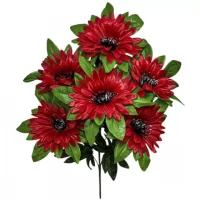 Искусственные цветы букет астры атласные высокие, 52см