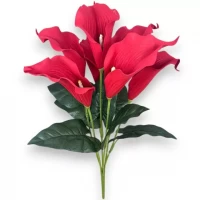 Искусственные цветы букет каллы латекс, 7 голов VIP, 66см