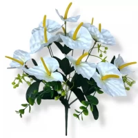 Искусственные цветы букет каллы Драго 12 голов, 40см