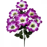 Искусственные цветы букет далии черноглазые, 44см