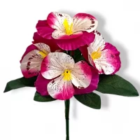 Искусственные цветы букет заливка Виола атласная, 18см