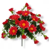 Искусственные цветы букет куст хризантем Мелисса, 37см