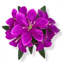 Искусственные цветы букет крокусы атлас заливка, 18см