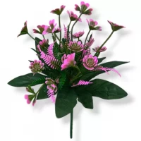 Искусственные цветы букет пластиковая хризантема заливка, 20см