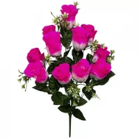 Искусственные цветы букет бутонов роз Глянец, 56см