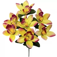 Искусственные цветы букет орхидеи 7-ка, 36см