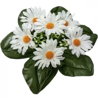 Искусственные цветы букет заливка ромашка белая, 21см