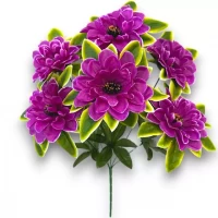 Искусственные цветы букет георгин на подкладке Ровно, 55см