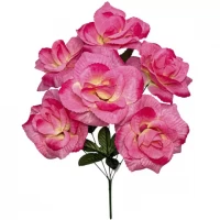 Искусственные цветы букет розы традиционные 6-ка, 50см