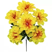 Искусственные цветы букет георгины атласные, 48см