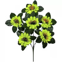 Искусственные цветы букет астры на зеленой подставке, 34см