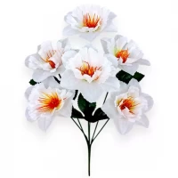 Искусственные цветы букет нарциссы звездочка, 36см