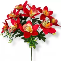 Искусственные цветы букет орхидей Калатея, 46см