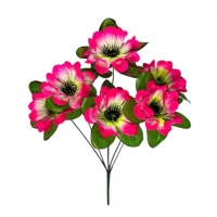 Искусственные цветы букет крокусы с зеленой подставкой, 35см