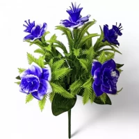 Искусственные цветы букет нарцыссы пушистые пластиковые, 19см