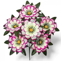 Искусственные цветы букет герберы с ресницами Катруся, 37см