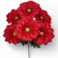 Искусственные цветы букет далии крупные, 45см