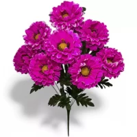 Искусственные цветы букет маргаритки кучерявые, 49см