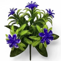 Искусственные цветы букет Лилия бордюрная пластик, 19см