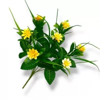 Искусственные цветы букет хризантемки пластиковые, 36см