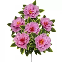 Искусственные цветы букет камелии пионовидные высокие, 56см