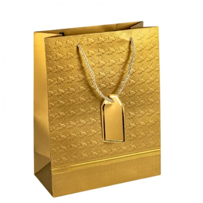 Пакет подарунковий 31х42х12см із рельєфним тисненням GOLD HL-2020