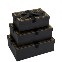 Набір подарункових коробок 3шт прямокутних 7023-54-Black