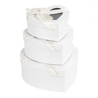 Набір подарункових коробок 3шт у формі серця 8022-58-White