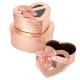 Набір подарункових коробок 3шт у формі серця 8022-58-Pink