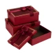 Набір подарункових коробок 3шт квадратних 7029-61-Dark Red