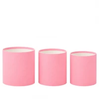 Набір подарункових коробок 3шт круглих 1817-45-Pink