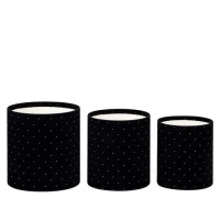 Набір подарункових коробок 3шт круглих 1817-45-Black