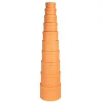 Набір подарункових коробок 10шт круглих 2816-1-Orange
