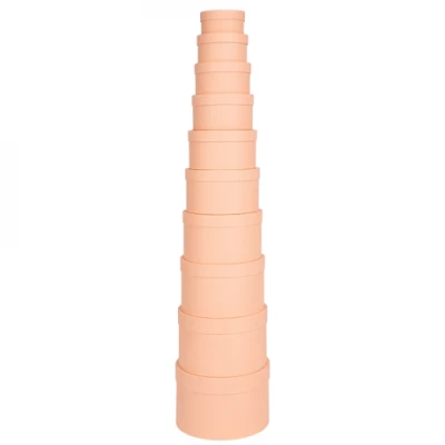 Набір подарункових коробок 10шт круглих 2816-1-Pink