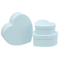Набір подарункових коробок 3шт у формі серця 8022-47-Light Blue