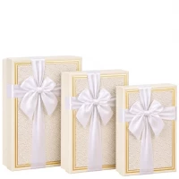 Набір подарункових коробок 3шт прямокутних 7029-61-White