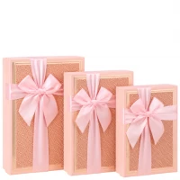 Набір подарункових коробок 3шт прямокутних 7029-61-Light Pink